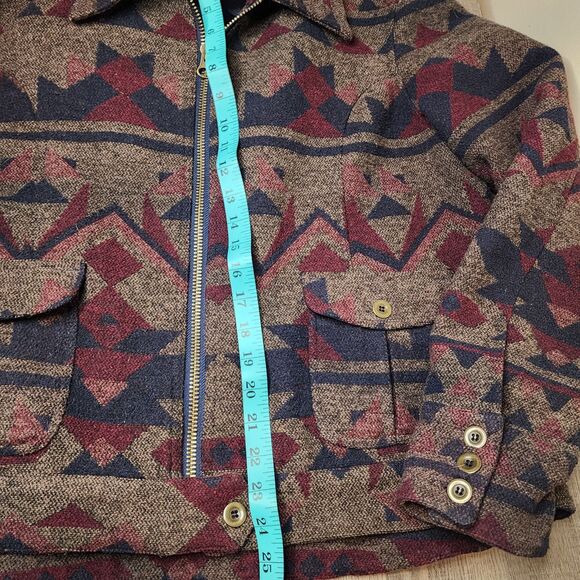 Stetson Aztec Jacket Womens XL Wool Blend Full Zip Southwestern Country Western - Picture 10 of 12